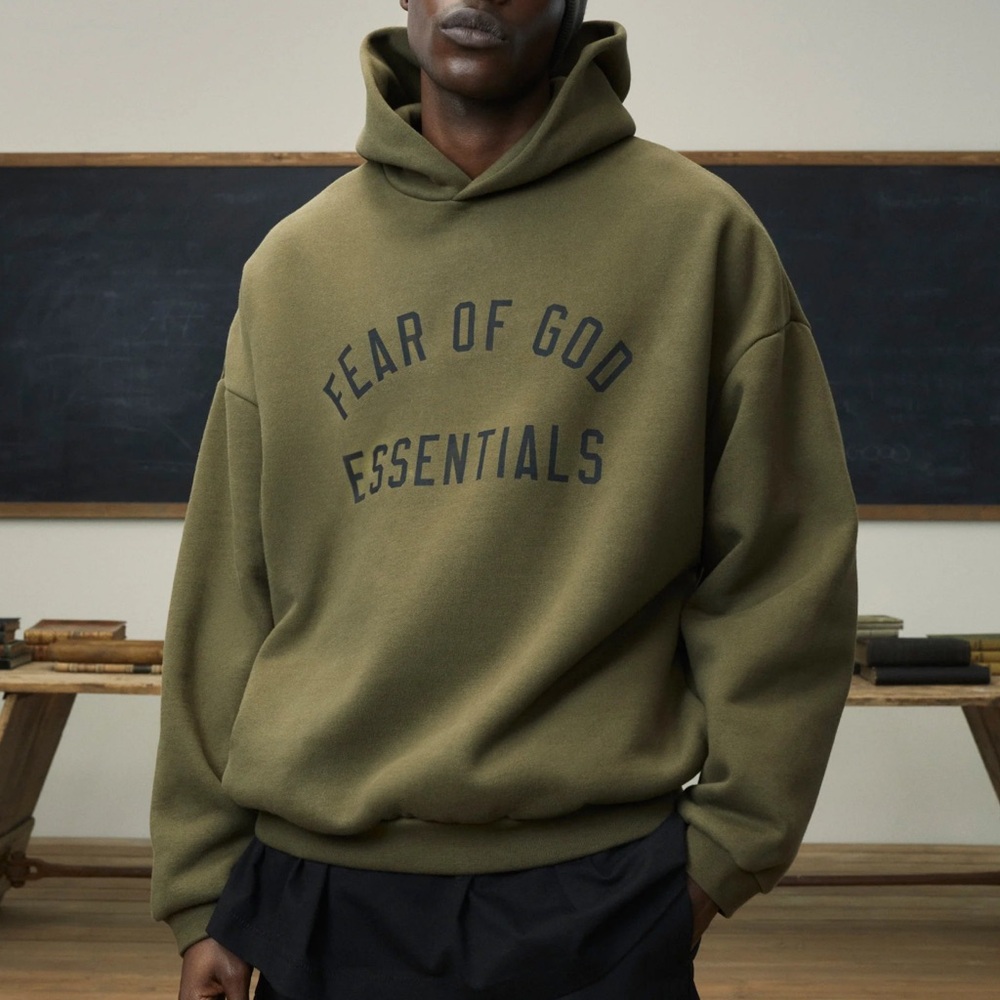 NEW Essentials Fear of God Olive Hoodie FW24 AUTHENTIC 💯